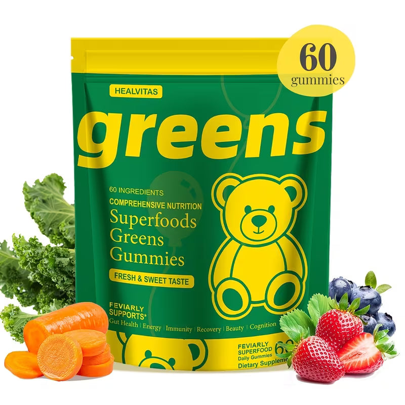 Daily Superfood Greens Gummies for Health Multivitamins
