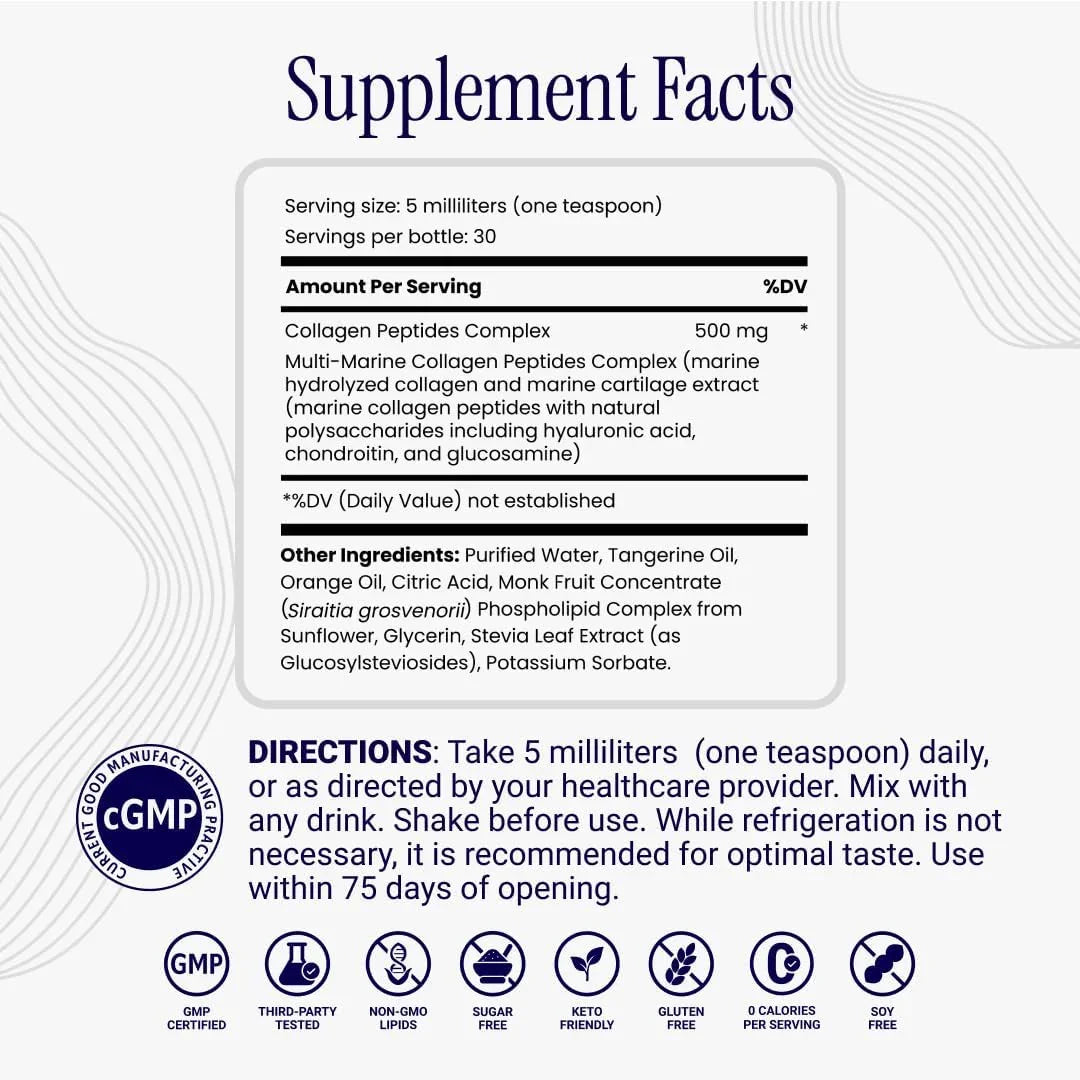 Rho Nutrition Liposomal Collagen Peptides 2-Pack - High-Absorption Liquid Supplement for Skin Elasticity & Joint Health - 2 x 5 fl oz Bottles Peaceful Pleasures Health and Wellness