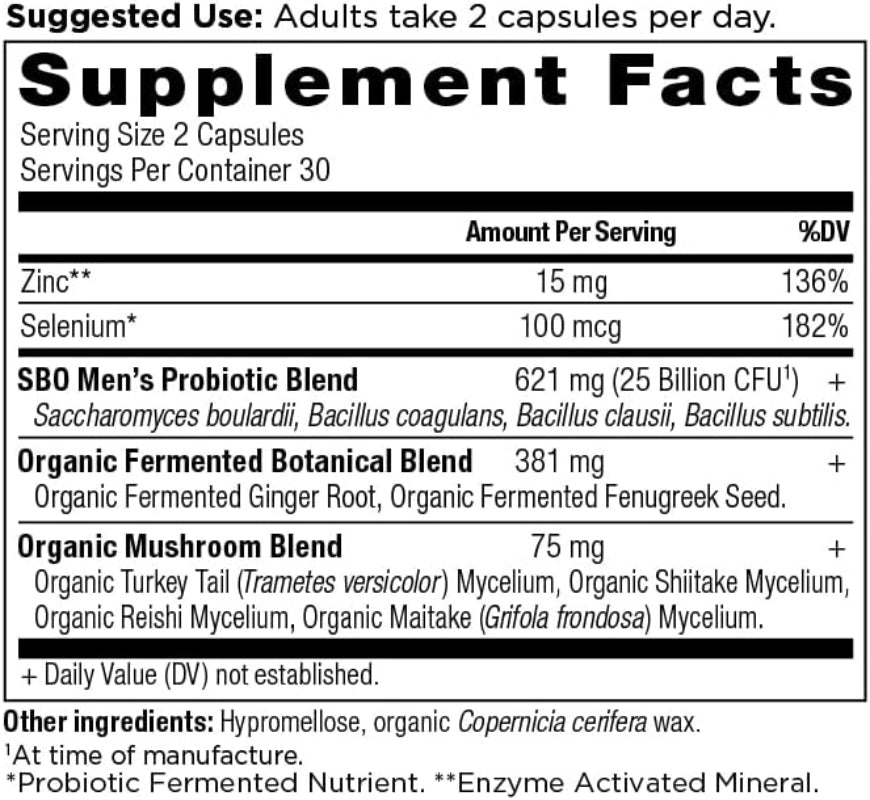 Supplement facts label with detailed nutritional information and suggested use.