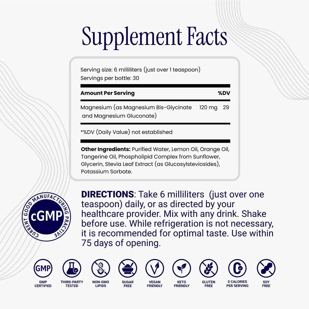 Rho Nutrition Liposomal Magnesium Liquid Supplement, 6oz – High Absorption Magnesium for Muscle Recovery, Sleep Support, and Relaxation – Non-GMO, Vegan Peaceful Pleasures Health and Wellness