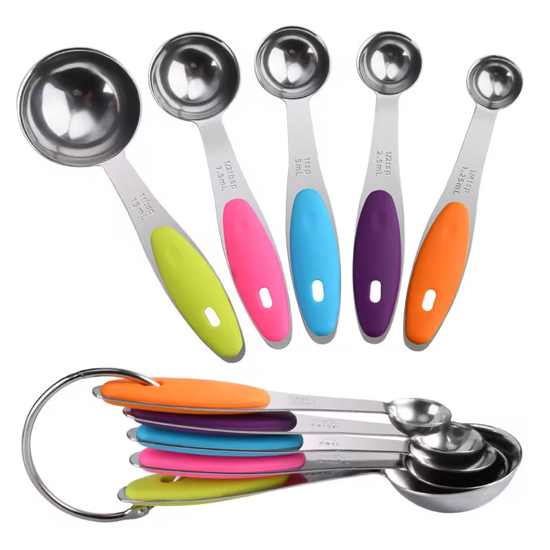 430 Stainless Steel 5-Piece Measuring Spoon & Cup Set Peaceful Pleasures