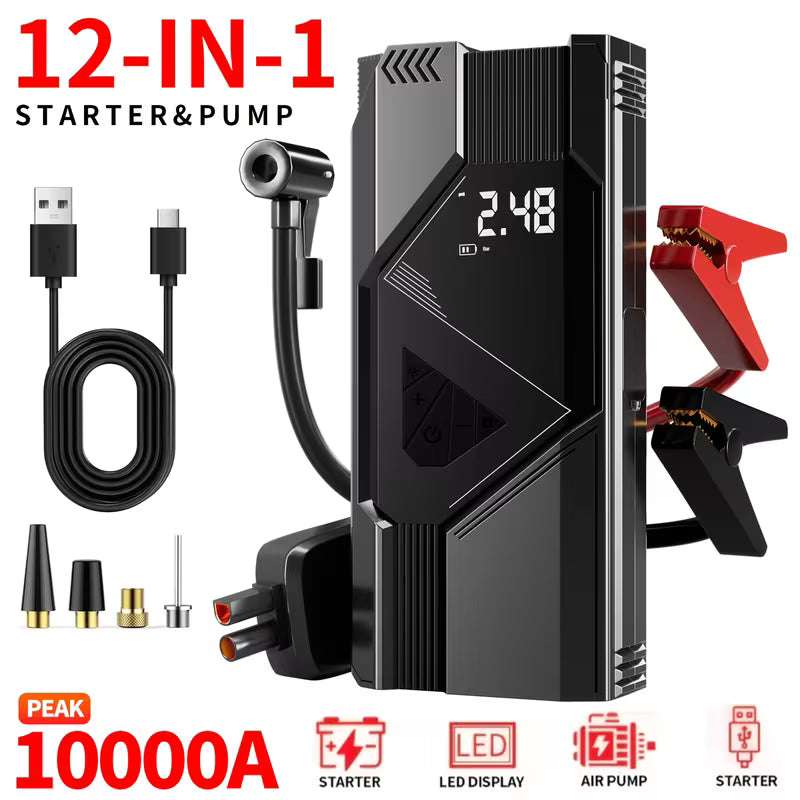 WANBILU 10000A 12-in-1 Jump Starter & Emergency Power Supply Peaceful Pleasures