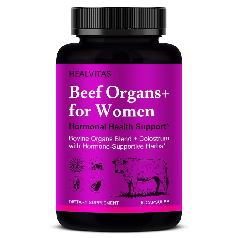 Grass Fed Beef Organ Supplement for Women – 180 Capsules Peaceful Pleasures