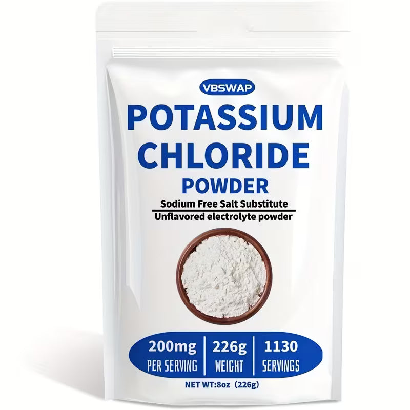 Package of VESwap Potassium Chloride Powder on a white background