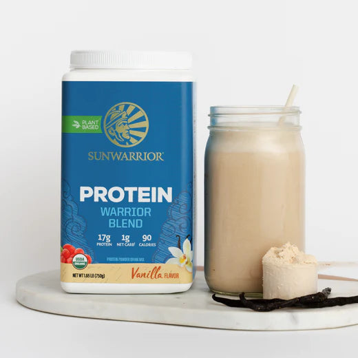 SunWarrior Protein Warrior Blend 1.65 Lb Vanilla Plant Protein Powder