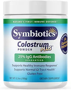 Symbiotics Colostrum Plus Powder Supplement for Immunity Support, 6.3 Ounces (180 g)