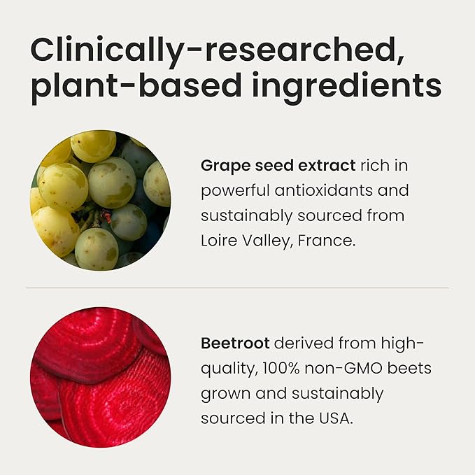 humanN SuperBeets Heart Chews Advanced - 3-in-1 Formula with Beetroot, Grape Seed Extract, & CoQ10, 60 Count