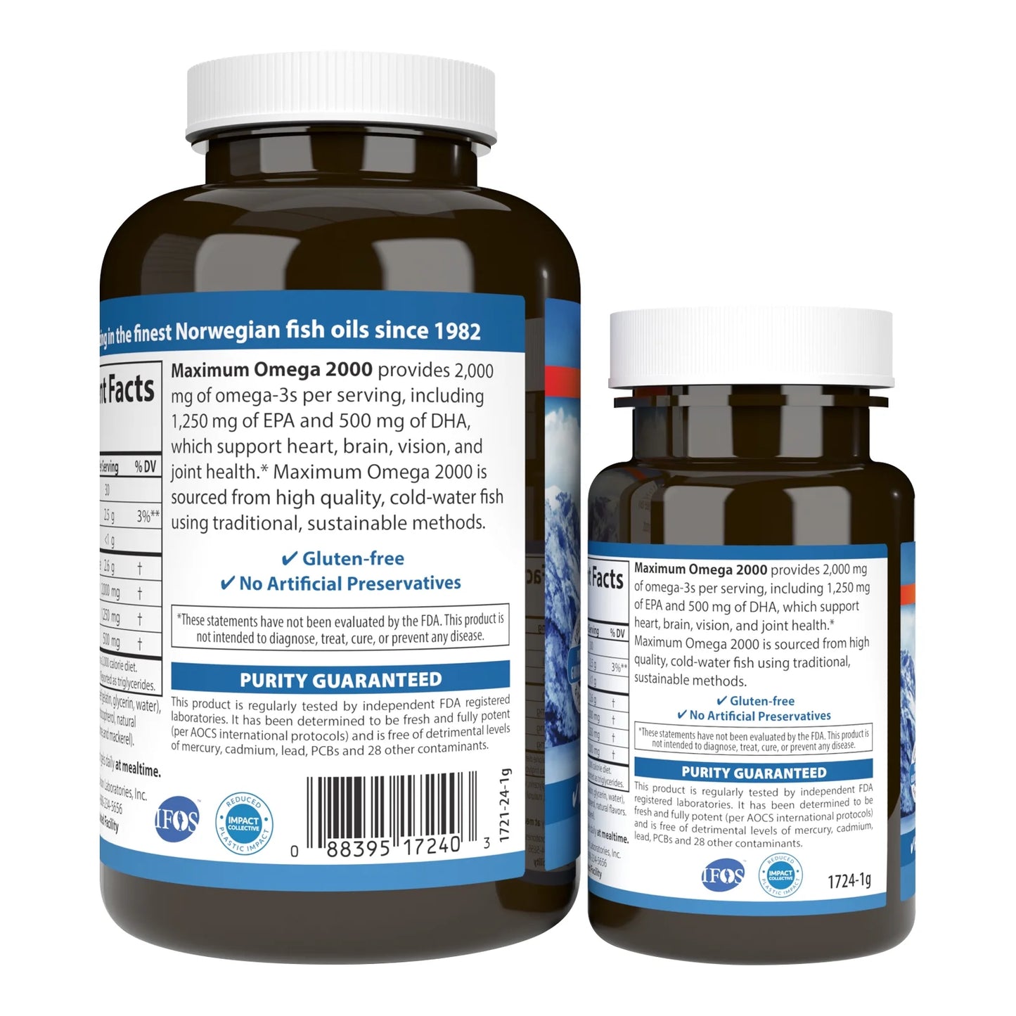 Carlson Maximum Omega 2000 - Lemon 2,000 mg 90 + 30 free gels