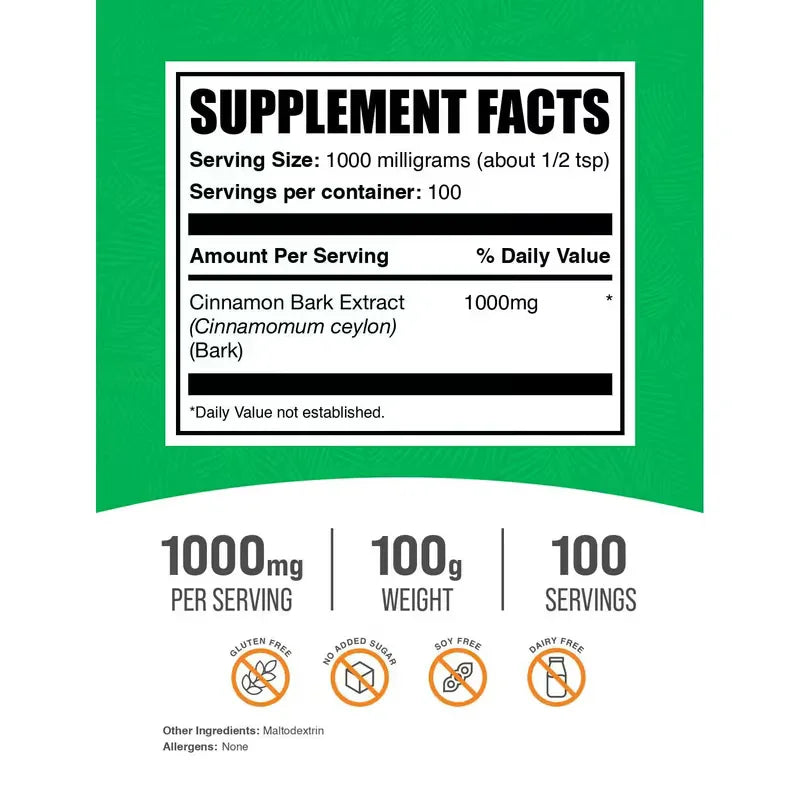 BulkSupplements Cinnamon Bark Extract Powder Peaceful Pleasures
