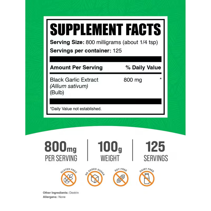 BulkSupplements Black Garlic Extract Powder (2-Pack) Peaceful Pleasures