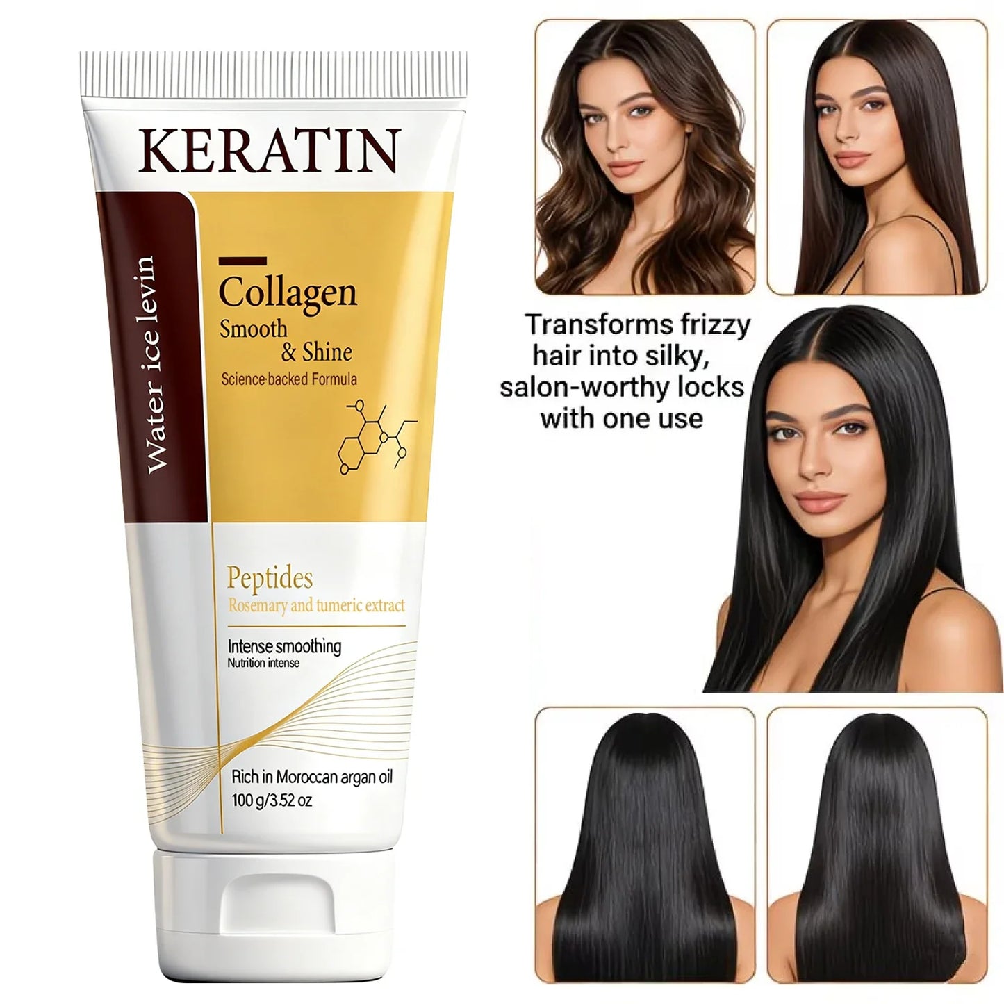Collagen Hair Mask with Keratin & Peptides – Smoothing Treatment