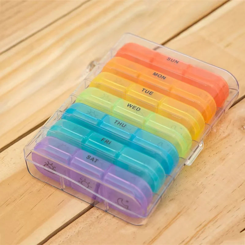 7-Day Pill Organizer 21 Compartments | 3x Daily Travel Pill Box