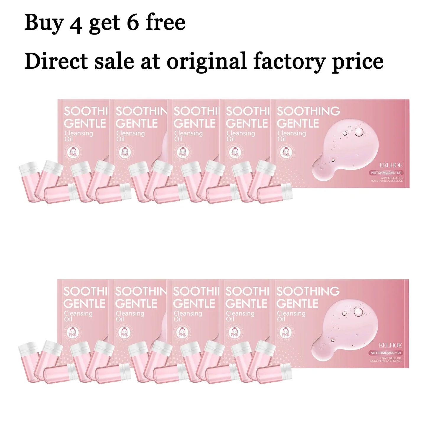 12-Pack Gentle Makeup Remover Oil – Deep Clean & Moisturizing