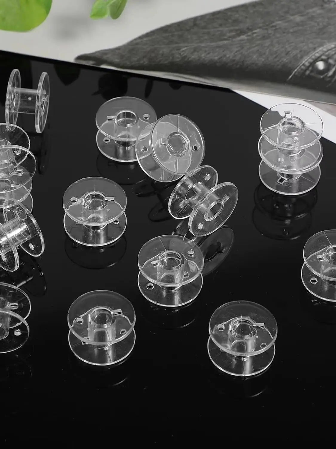 SA156 Clear Plastic Bobbins – Brother & Singer Compatible