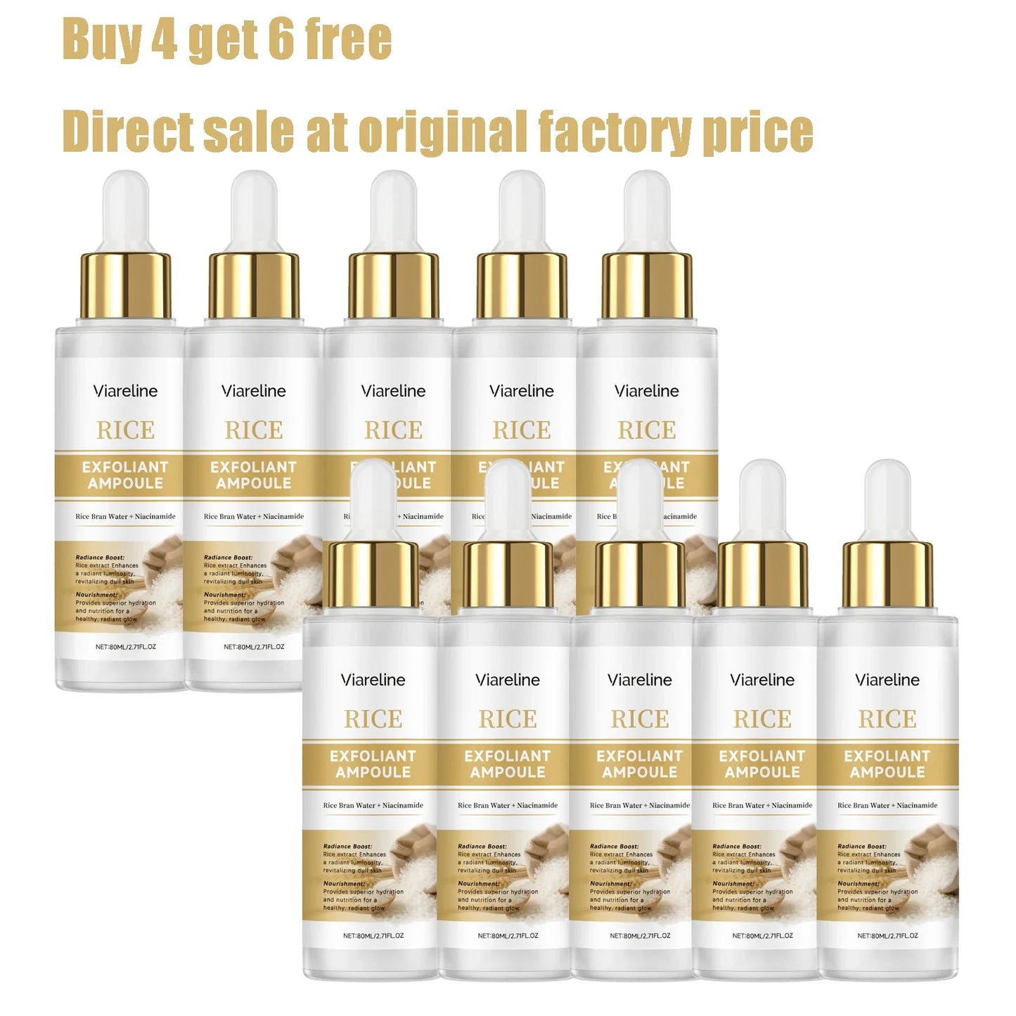 Viareline Rice Bran Facial Exfoliating Serum 80ml – Pore Refining