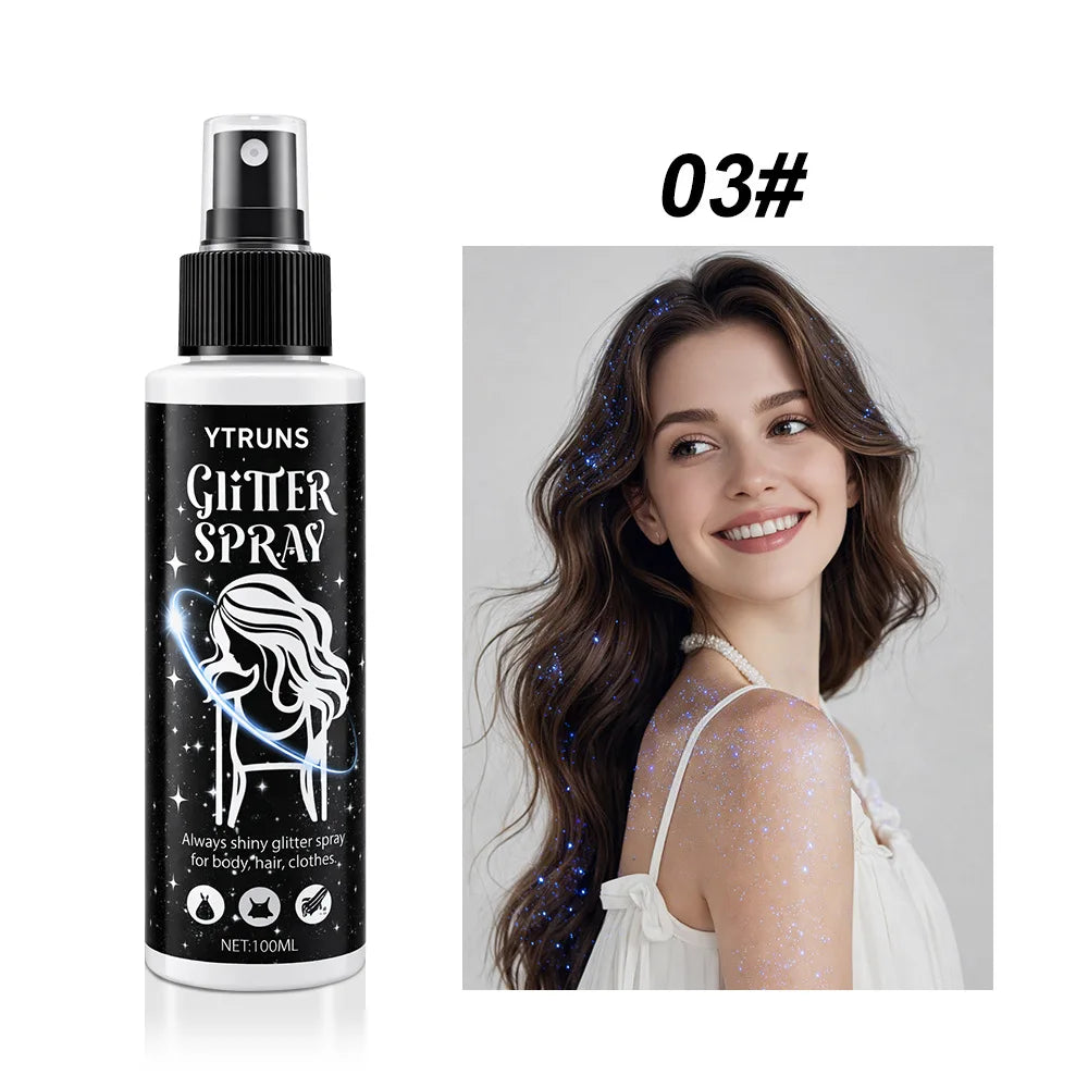 Body Glitter Spray – Shimmer Mist for Hair, Face & Body | 5 Colors