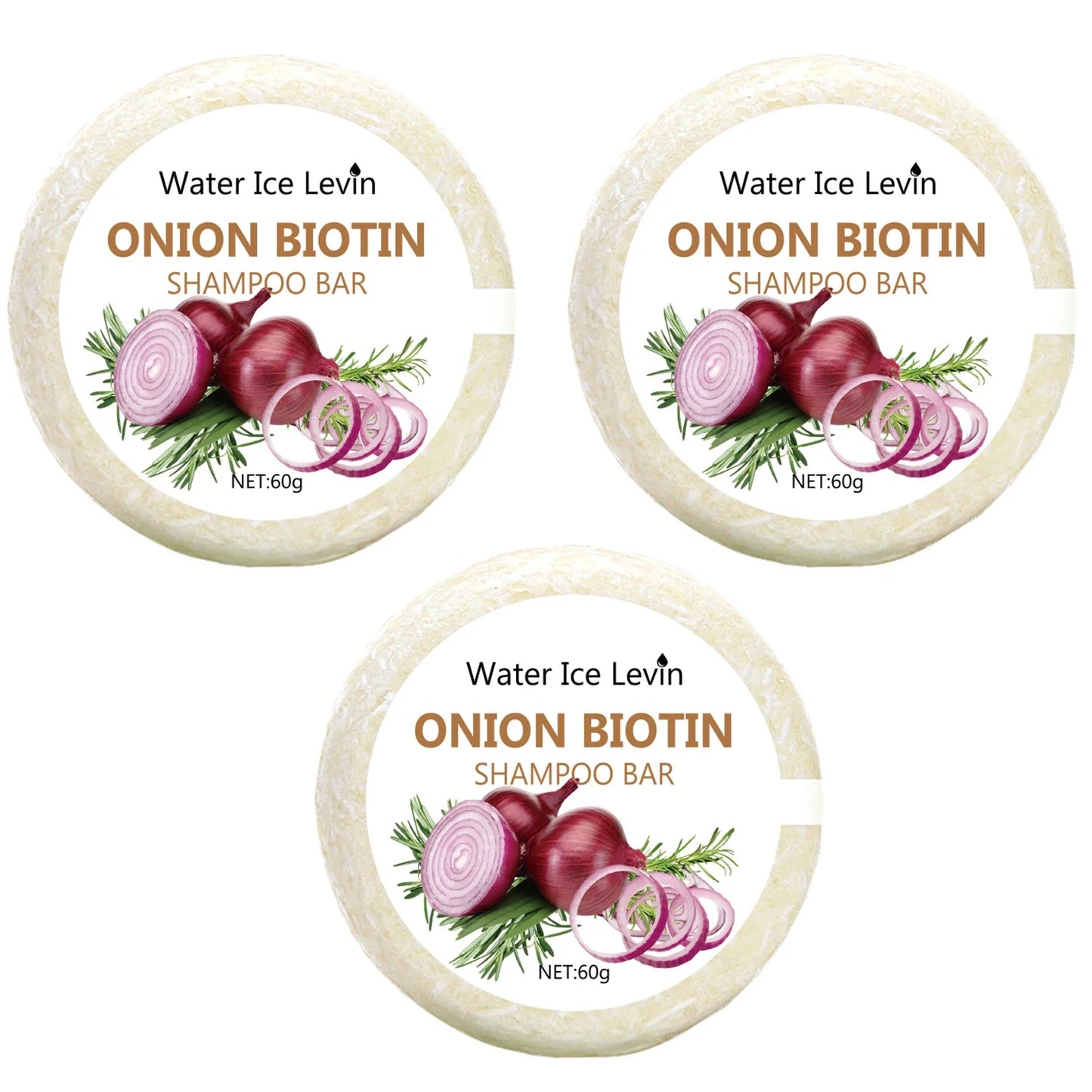 Onion & Biotin Shampoo Bar 60g – Rosemary, All Hair Types