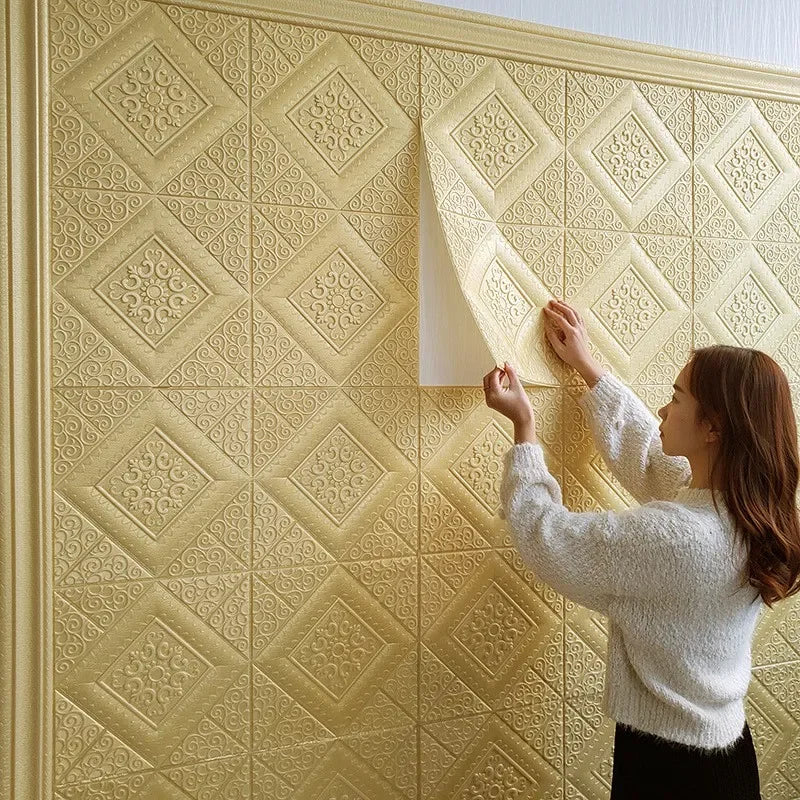 3D Brick Foam Wall Panels | Self-Adhesive 70x70cm Stickers