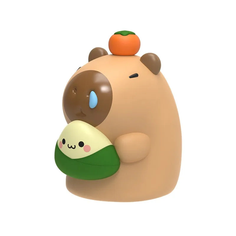 Cute Pear Night Light 7-Color Dimmable Touch-Controlled Night Light Silicone Stress Reducing Pat Duck Lamp USB Rechargeable Peaceful Pleasures Health and Wellness Zongzi