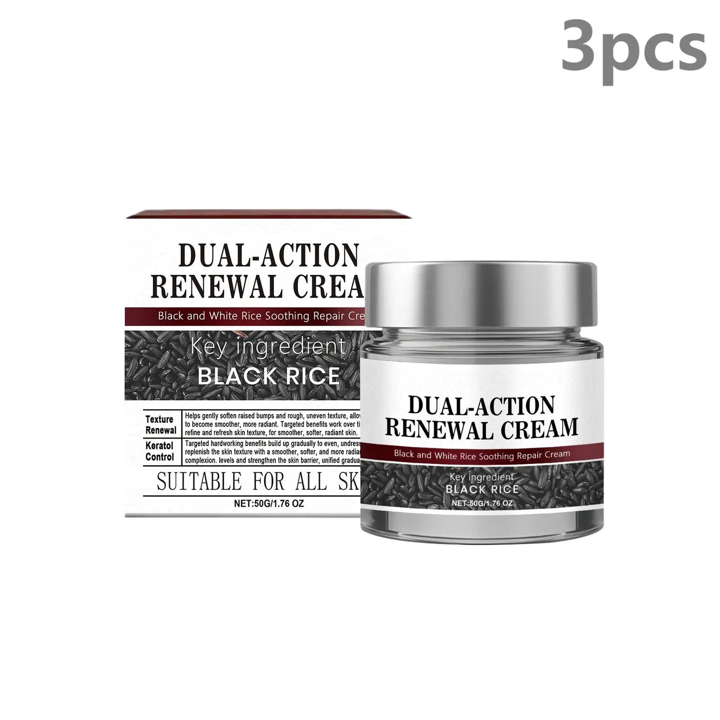 Black & White Rice Dual-Action Moisturizing Face Cream 50g