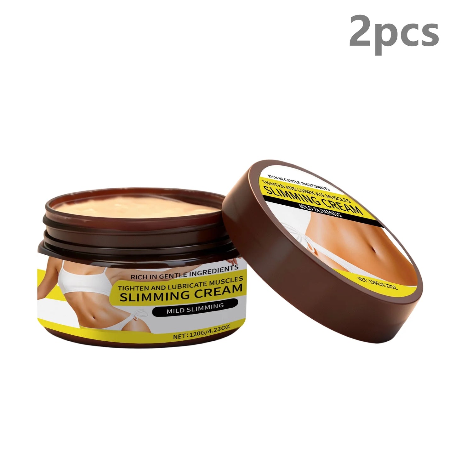 Anti Cellulite Cream for Body Massage with Rose Oil Peaceful Pleasures Health and Wellness 2pcs