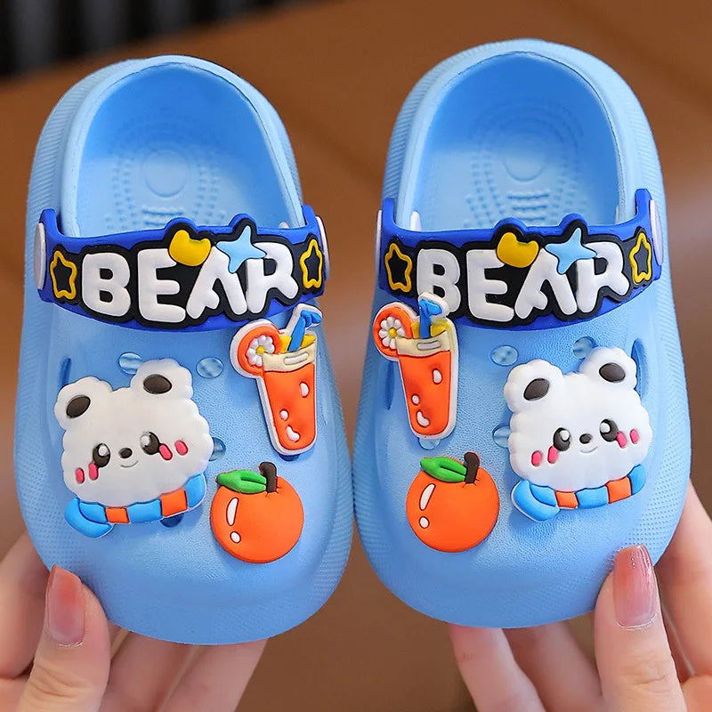 Kids Cartoon Slippers – Non-Slip Quick-Dry Sandals Boys & Girls