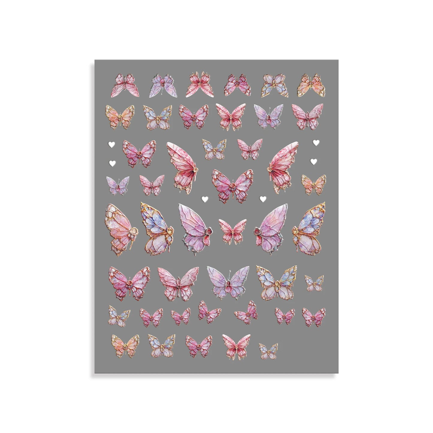 5D Self-Adhesive Butterfly Nail Stickers for Nail Art Peaceful Pleasures Health and Wellness 1pc
