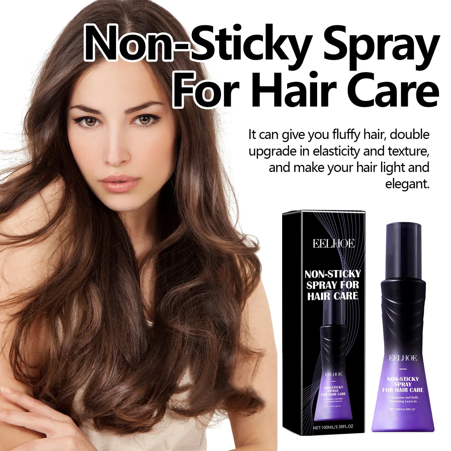 EELHOE Anti-Frizz Hair Spray – Silky, Fluffy & Shine