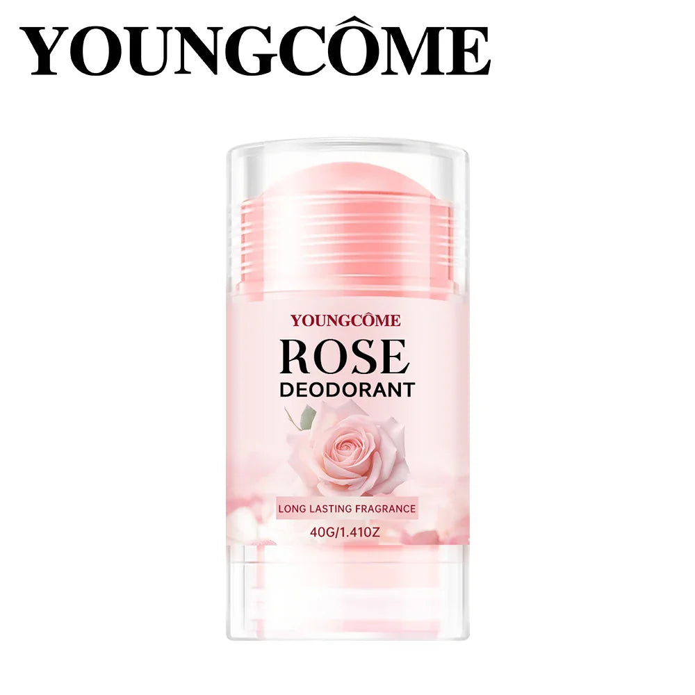 YOUNGCOME Pink Rose Deodorant Stick – 24H Cooling Fresh Scent
