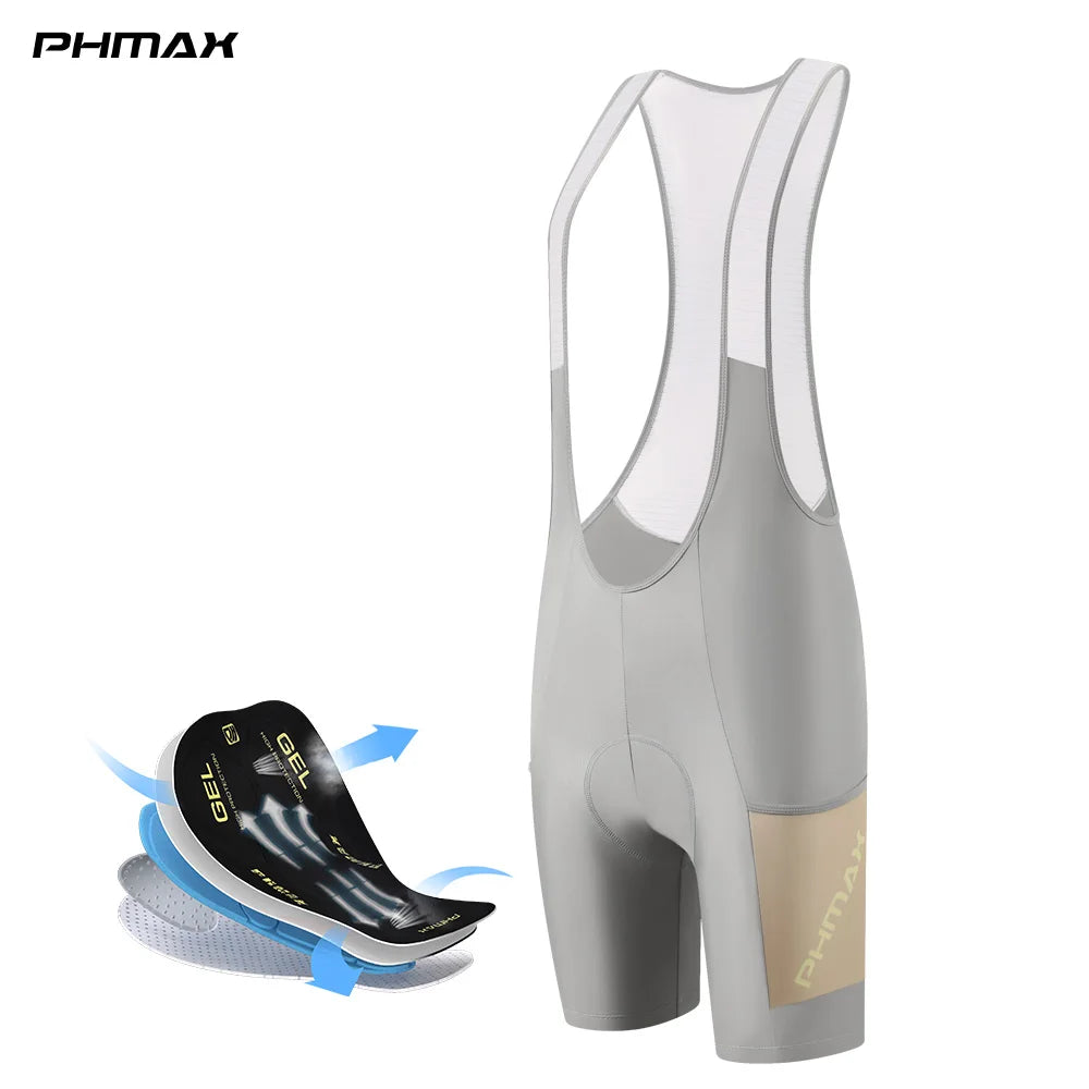 PHMAX Women's Cycling Bib Shorts – 5D Gel Pad MTB Road Bike