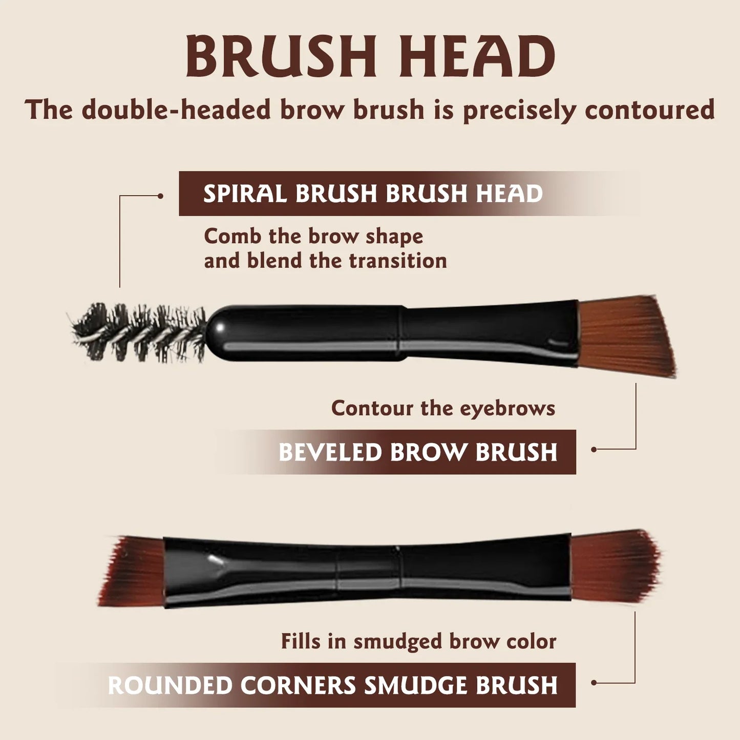 O'Cheal 3-Color Waterproof Eyebrow Powder Palette with Brush