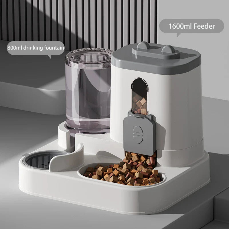 2-in-1 Large Capacity Pet Feeder & Water Dispenser Bowl