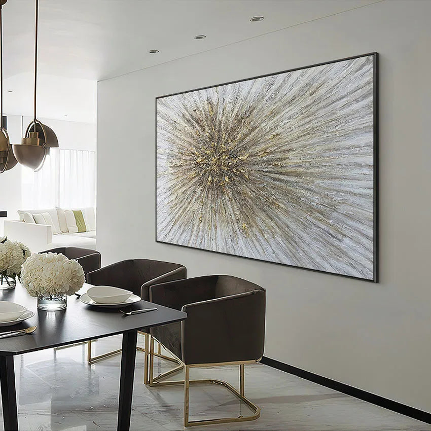 Modern Abstract Hand Canvas Oil Painting Non-toxic Pigment for Artistic Decoration of Hotel Restaurant Living Room Bedroom Walls Peaceful Pleasures Health and Wellness