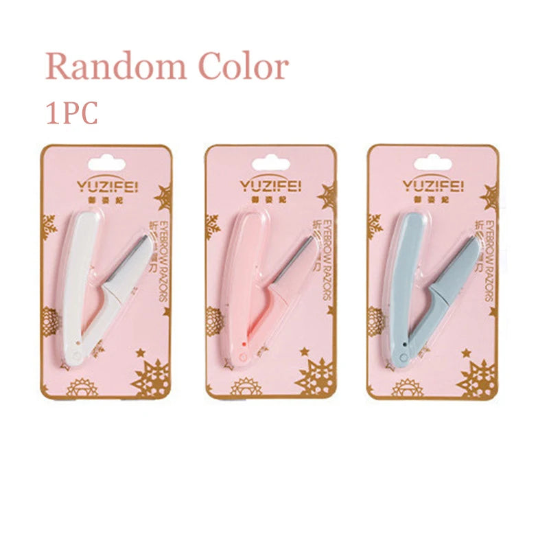 Foldable Eyebrow Trimmer Razor – Stainless Steel | 1 or 3pcs