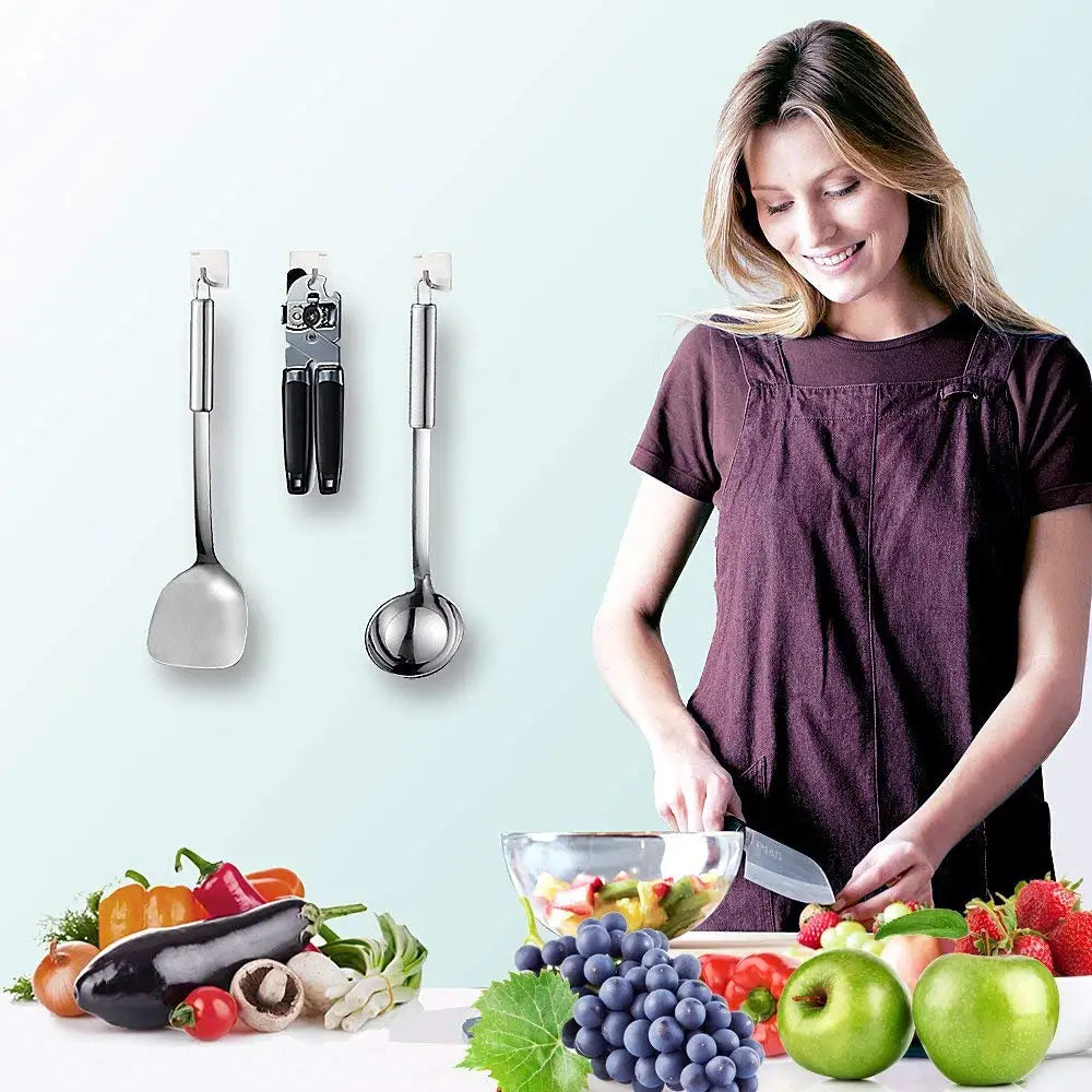3-in-1 Professional Ergonomic Side-Cut Can Opener – Safety Smooth Cut, Non-Slip Handle, Stainless Steel