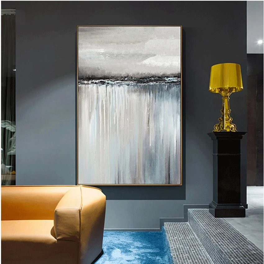 Abstract Hand Drawn Canvas Oil Painting Size Image Custom Wall Decor Living Room Mural Bedroom Porch Hotel Office Hanging Poster Peaceful Pleasures Health and Wellness