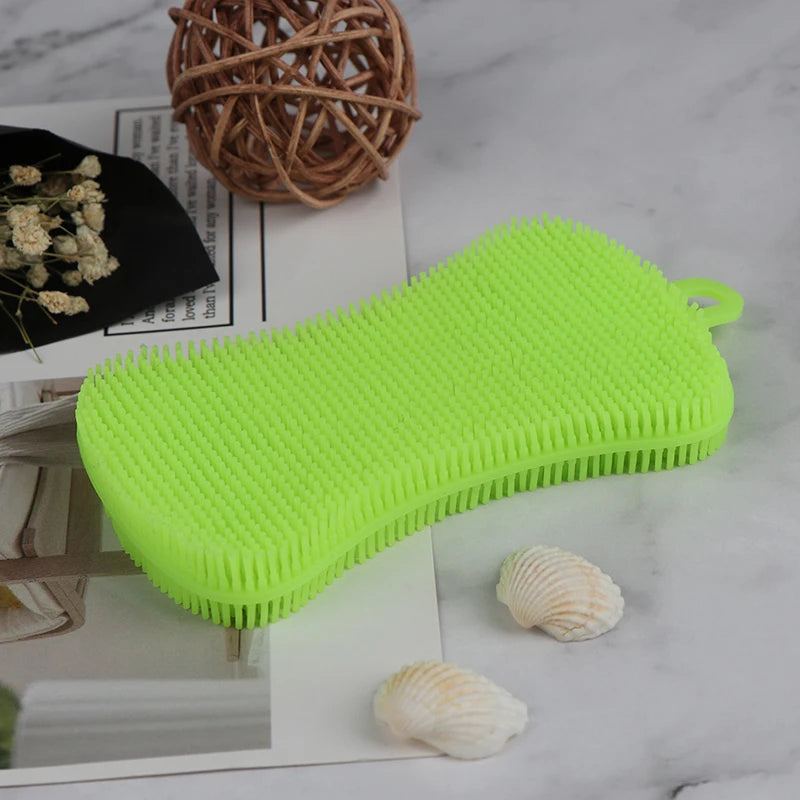 Silicone Dish Scrubber Brush | Eco-Friendly Kitchen Cleaning Tool