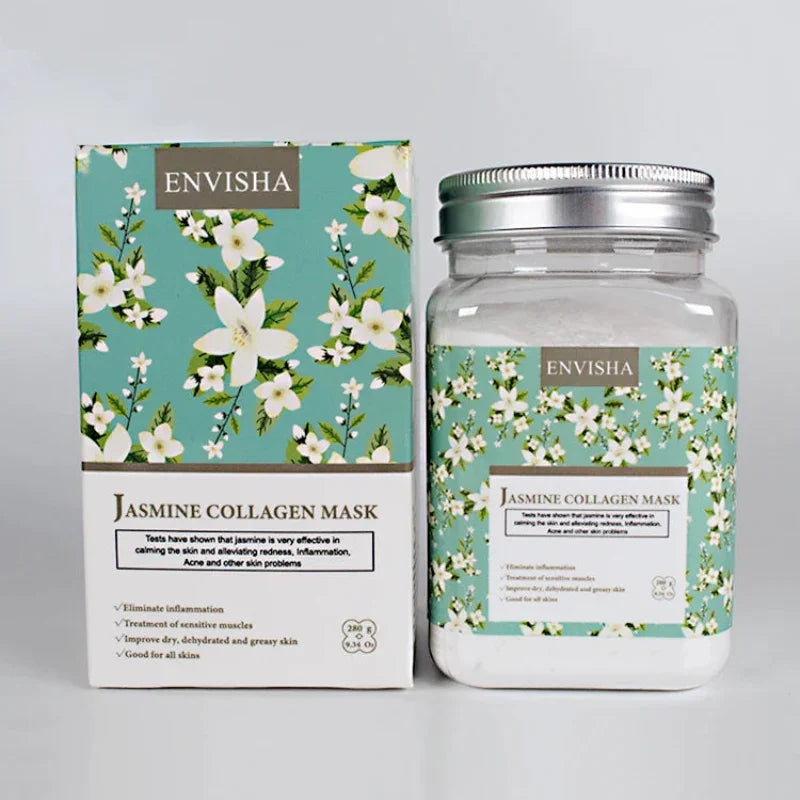 ENVISHA Facial Mask Powder Skin Care Hyaluronic Acid Rose Chamomile Jasmine Moisturizing Whitening Shrinking Pores Anti-aging Peaceful Pleasures Health and Wellness Jasmine