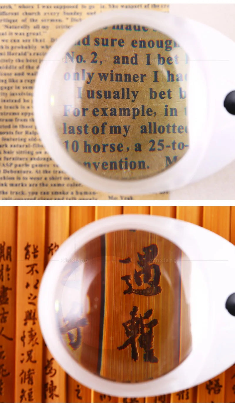 Cylinder Portable Reading Magnifier USB Charging Handheld Magnifying Glass 10X LED Magnifying Glass Reading Loupe Desk Magnifier Peaceful Pleasures Health and Wellness