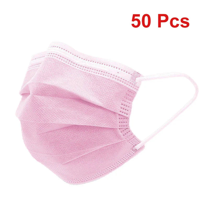 3-Layer Disposable Face Masks Melt-Blown Filter – Black Earloop
