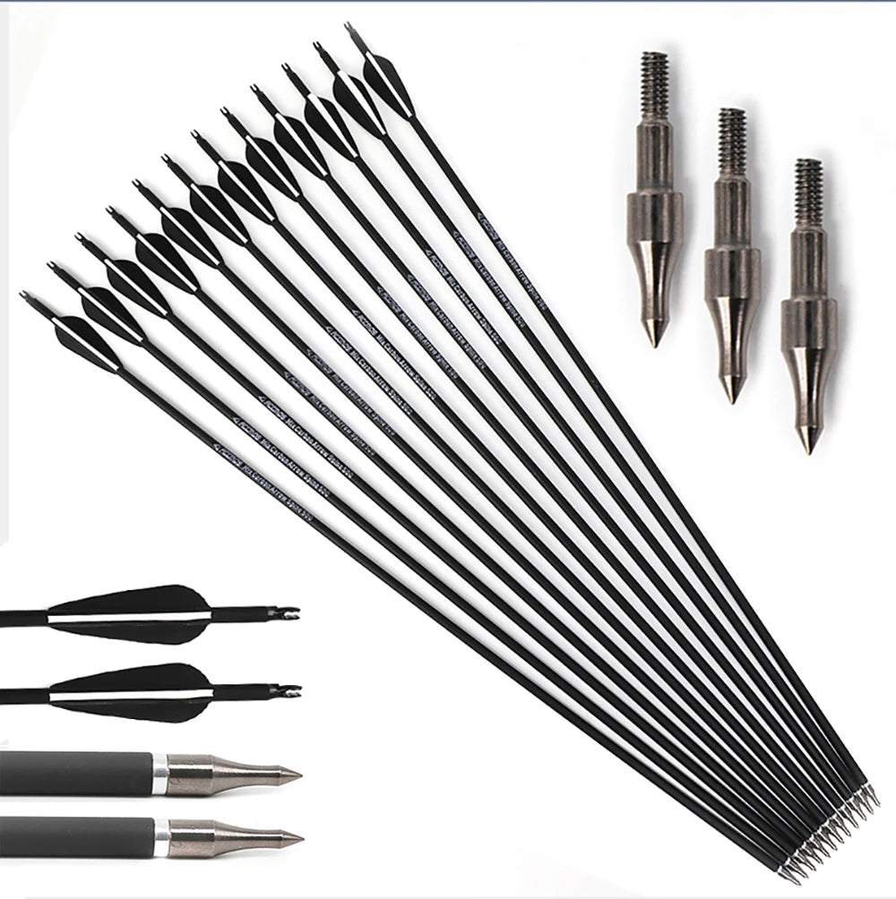 Hunting Spine 500 Mixed Carbon Arrow 6 12 30 Inches Diameter Compound