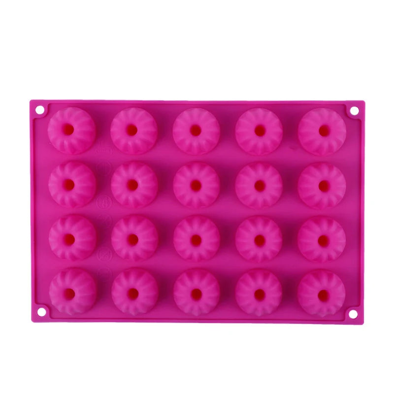 20-Cavity Silicone Chocolate Mold – 3D Mini Chiffon Fondant Cake & Pudding Mold, Oven Safe to 230°C