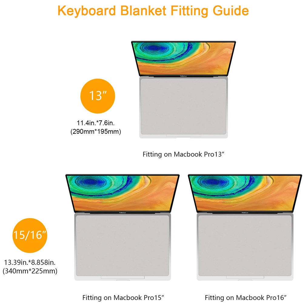 Microfiber Protective Film Notebook Palm Keyboard Blanket Cover Laptop Screen Cleaning Cloth For MacBook Pro 13/15/16 Inch Peaceful Pleasures Health and Wellness