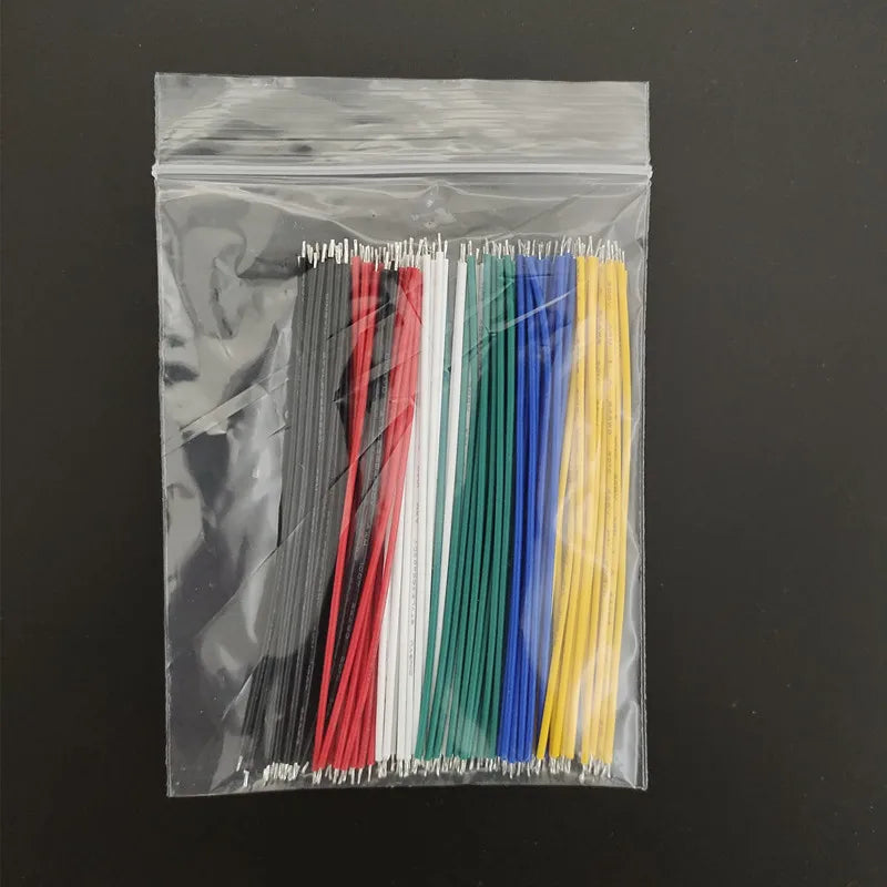 120PCS/Lot 1007-26AWG Tin-Plated Solder Cable 5CM/10CM/15CM/20CM Breadboard PCB Jumper Cable Color Mixing Peaceful Pleasures Health and Wellness 10CM mixed color