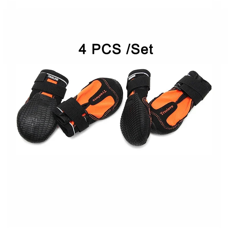Truelove Water-Resistant Anti-Slip Dog Boots with Reflective | TLS4861 Peaceful Pleasures Health and Wellness Orange(4Pcs-set) 7-(Width-7.0CM) China Mainland