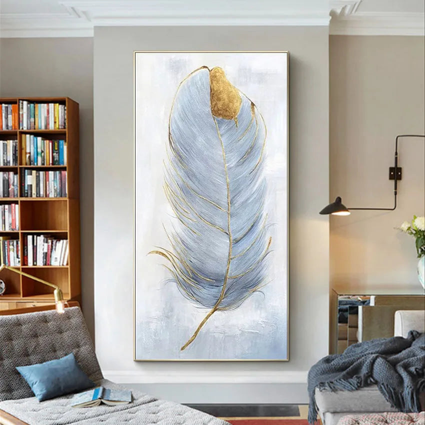 Abstract Art Wall Decor Salon Handmade Canvas Oil Painting Entry Porch Hanging Poster Corridor Aisle Living Room Bedroom Mural Peaceful Pleasures Health and Wellness