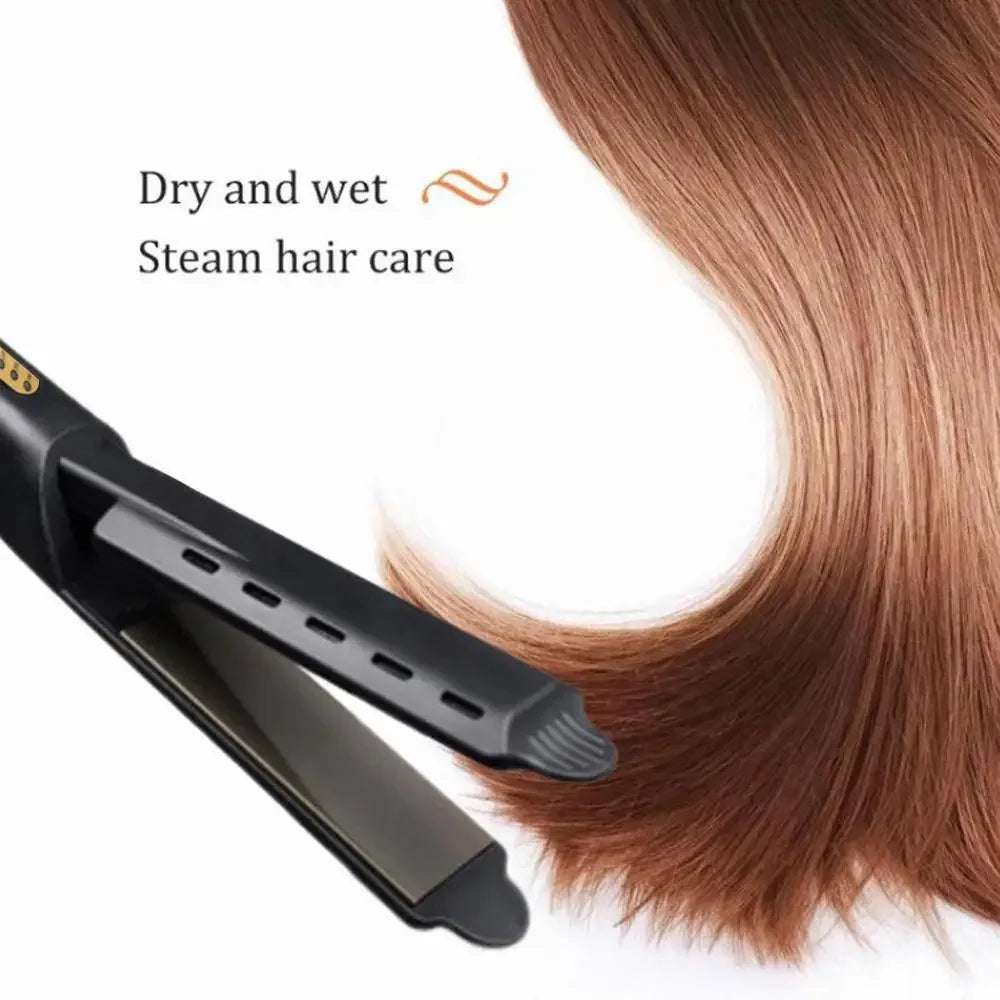 Hair Straightener Four-gear Temperature Adjustment Ceramic Tourmaline Ionic Flat Iron Widen Panel Professional Styling Tool Peaceful Pleasures Health and Wellness