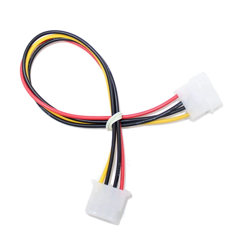 1pcs 30cm Computer Power Supply IDE Molex 4-pin Male Female Extension Power Cable Pure Copper Wire Core Cable 5.08mm Pitch Peaceful Pleasures Health and Wellness