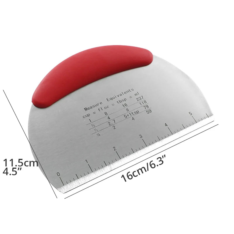 Leeseph Multi-purpose Stainless Steel Scraper & Chopper, Dough Scraper, Pizza Dough Cutter , kitchen tools Peaceful Pleasures Health and Wellness G