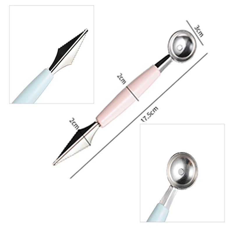 Stainless Steel Melon Baller & Fruit Scoop – Multi-Function Ice Cream & Melon Scooping Tool, 17.5cm